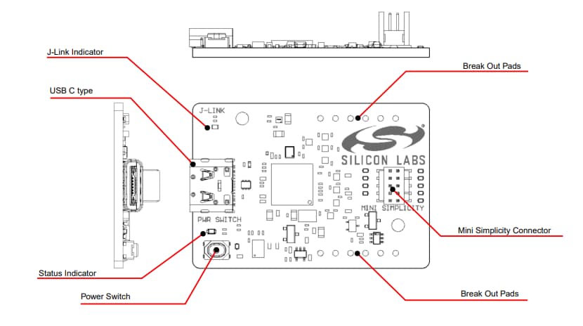 Applikations-Schaltungsdiagramm - Silicon Labs Si-DBG1015A Simplicity-Link-Debugger Applikations-Schaltungsdiagramm - Silicon Labs Si-DBG1015A Simplicity-Link-Debugger